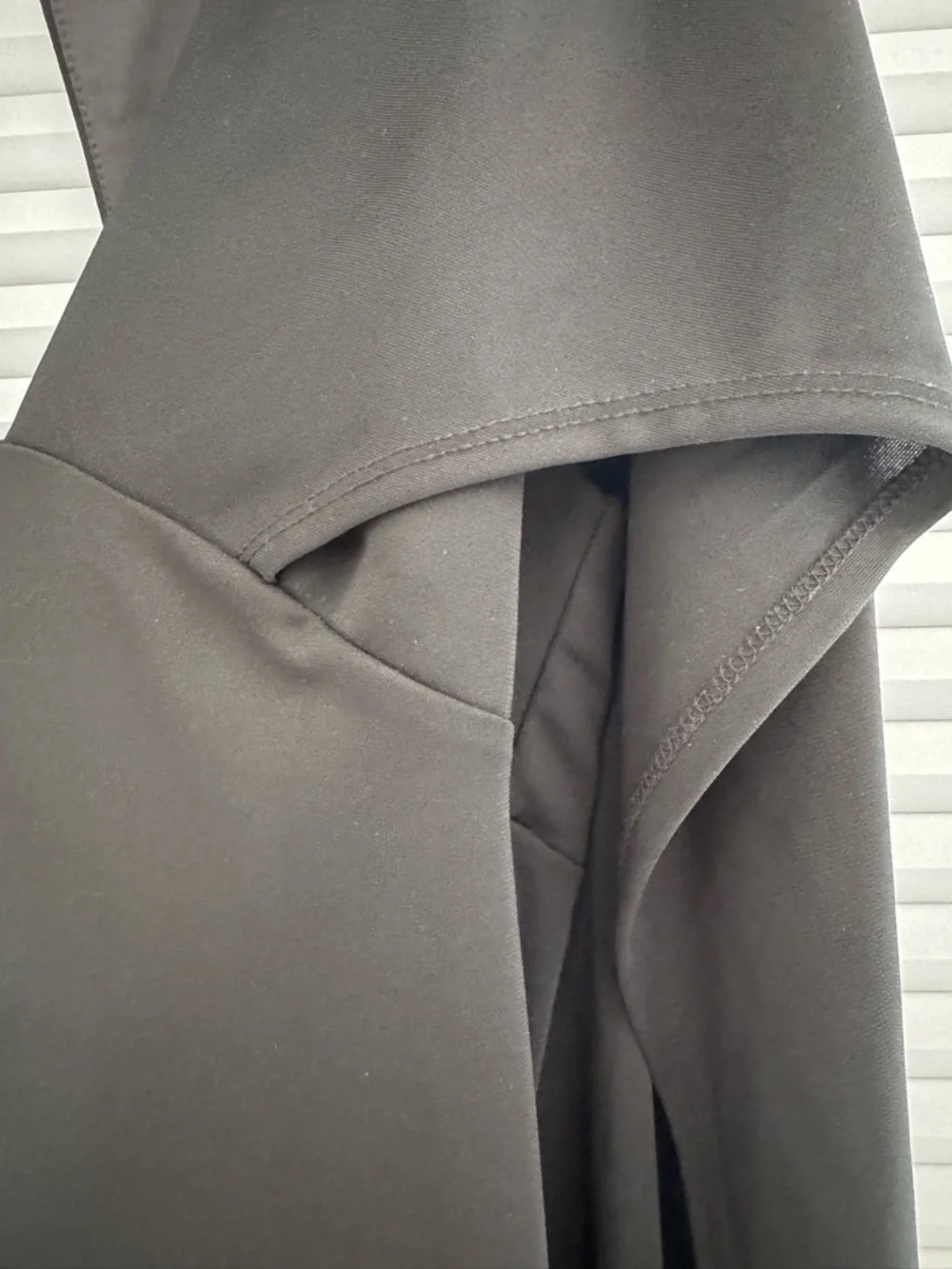 ABS Collection by Allen Schwartz Cape Black Jersey Gown Maxi Dress Size 6 - Picture 5 of 12